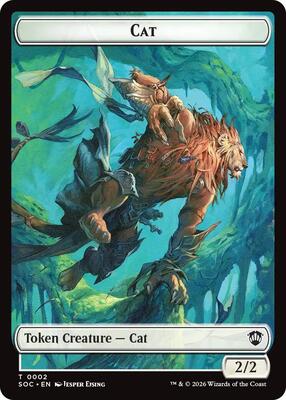 Cat // Inkling (0022) Double-Sided Token card from Commander: Secrets of Strixhaven