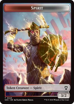 Spirit (0025) // Copy Double-Sided Token card from Commander: Secrets of Strixhaven