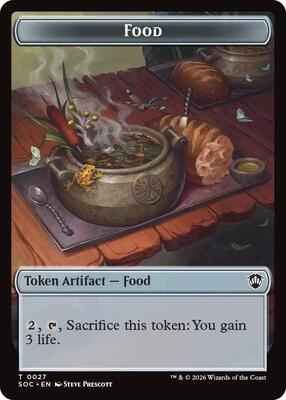 Food // Frog Lizard Double-Sided Token card from Commander: Secrets of Strixhaven