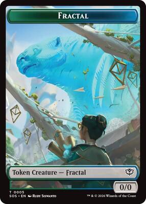 Fractal (0005) // Spirit (0011) Double-Sided Token card from Secrets of Strixhaven