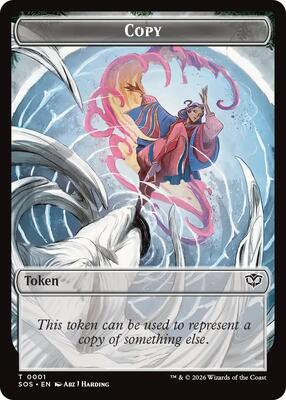 Copy // Spirit (0010) Double-Sided Token card from Secrets of Strixhaven