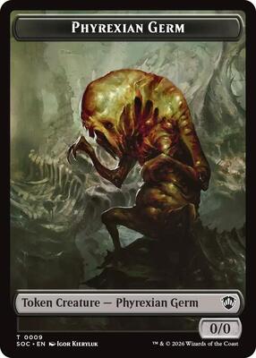Phyrexian Germ // Thopter Double-Sided Token card from Commander: Secrets of Strixhaven