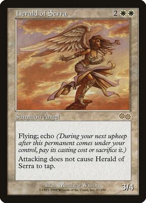 Herald of Serra card from Urza's Saga