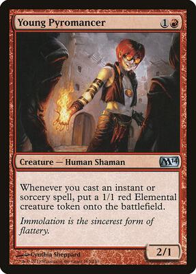 Young Pyromancer card from Magic 2014 (M14)