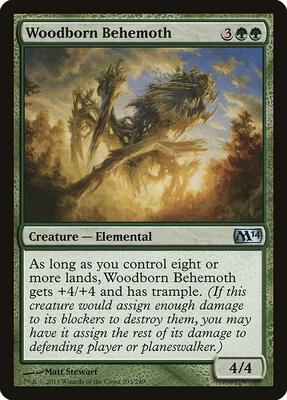 Woodborn Behemoth card from Magic 2014 (M14)
