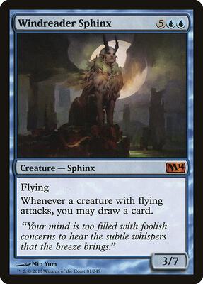 Windreader Sphinx card from Magic 2014 (M14)