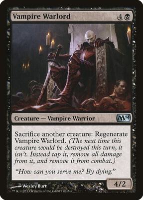 Vampire Warlord card from Magic 2014 (M14)