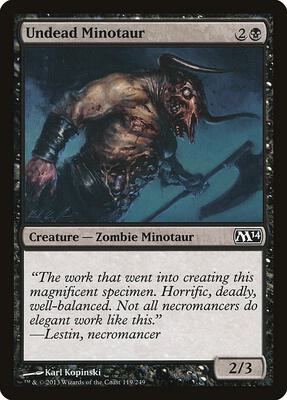 Undead Minotaur card from Magic 2014 (M14)