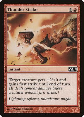 Thunder Strike card from Magic 2014 (M14)