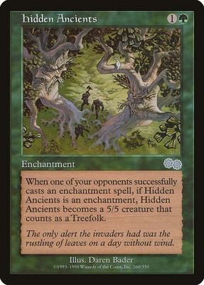 Hidden Ancients card from Urza's Saga