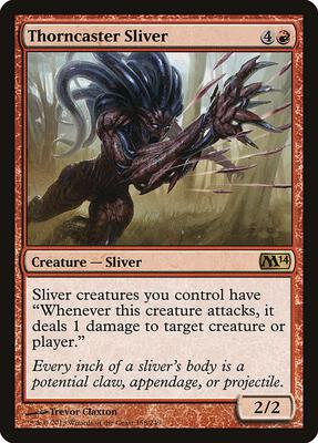 Thorncaster Sliver card from Magic 2014 (M14)