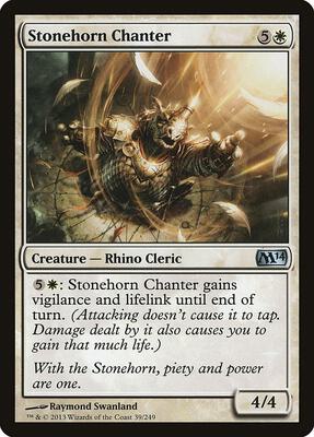 Stonehorn Chanter card from Magic 2014 (M14)