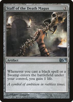 Staff of the Death Magus card from Magic 2014 (M14)
