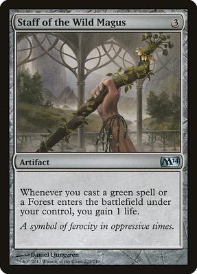 Staff of the Wild Magus card from Magic 2014 (M14)