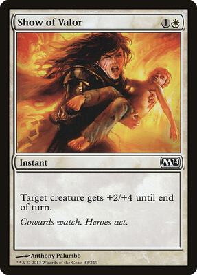 Show of Valor card from Magic 2014 (M14)