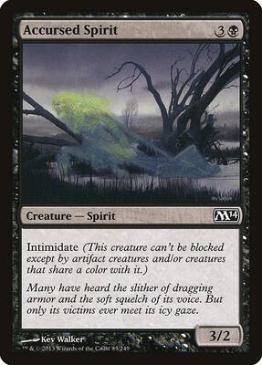 Accursed Spirit card from Magic 2014 (M14)