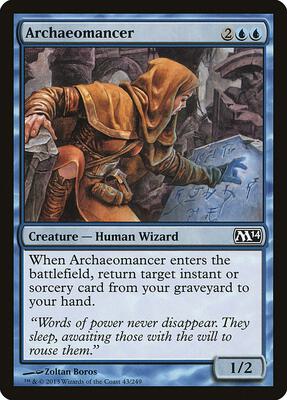 Archaeomancer card from Magic 2014 (M14)
