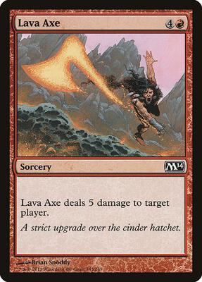 Lava Axe card from Magic 2014 (M14)