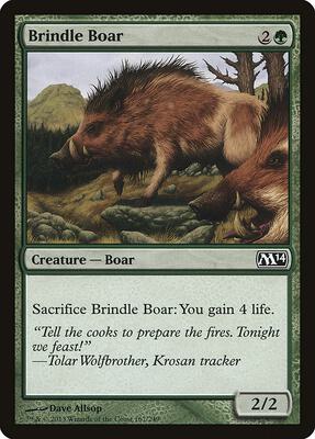 Brindle Boar card from Magic 2014 (M14)