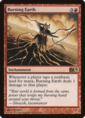 Burning Earth card from Magic 2014 (M14)