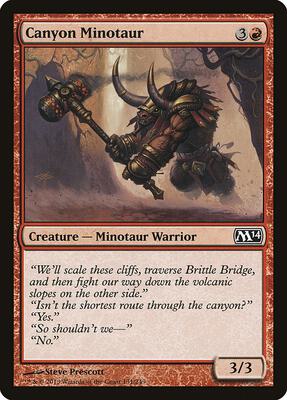 Canyon Minotaur card from Magic 2014 (M14)