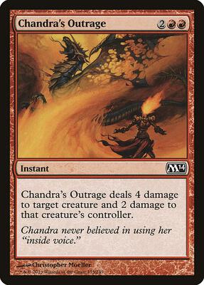 Chandra's Outrage card from Magic 2014 (M14)