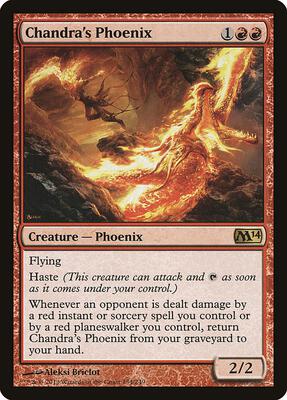 Chandra's Phoenix card from Magic 2014 (M14)