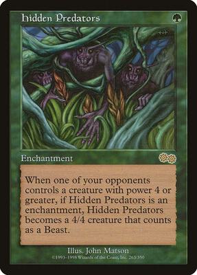 Hidden Predators card from Urza's Saga