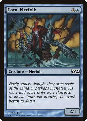 Coral Merfolk card from Magic 2014 (M14)