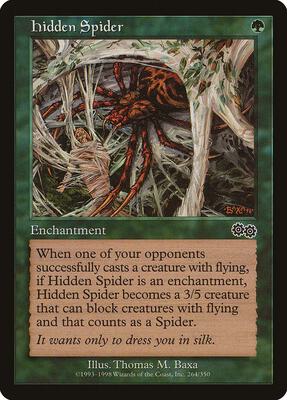Hidden Spider card from Urza's Saga