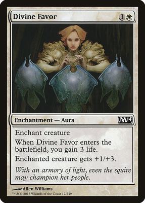 Divine Favor card from Magic 2014 (M14)