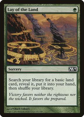 Lay of the Land card from Magic 2014 (M14)