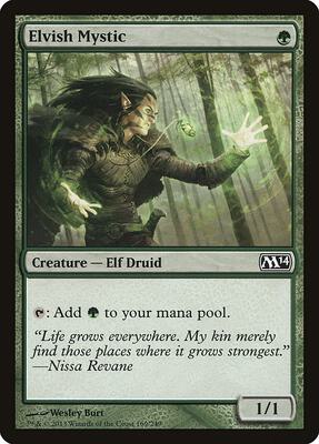 Elvish Mystic card from Magic 2014 (M14)