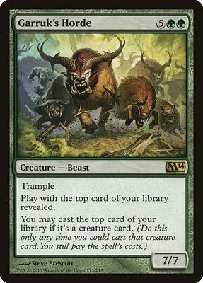 Garruk's Horde card from Magic 2014 (M14)