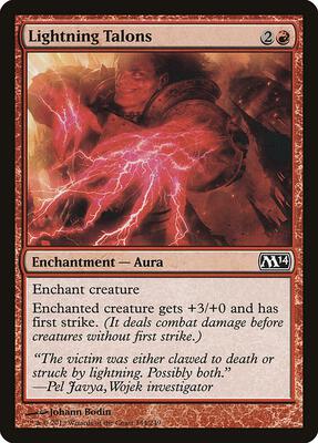 Lightning Talons card from Magic 2014 (M14)