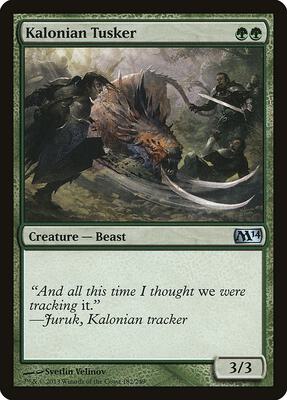 Kalonian Tusker card from Magic 2014 (M14)
