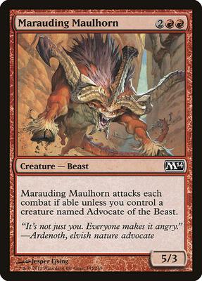 Marauding Maulhorn card from Magic 2014 (M14)