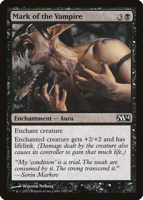 Mark of the Vampire card from Magic 2014 (M14)