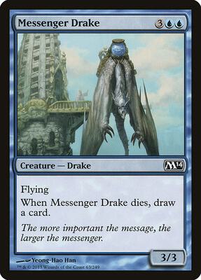 Messenger Drake card from Magic 2014 (M14)