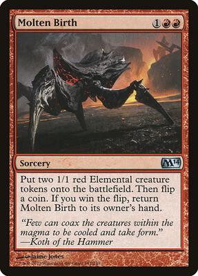 Molten Birth card from Magic 2014 (M14)