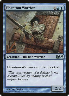 Phantom Warrior card from Magic 2014 (M14)