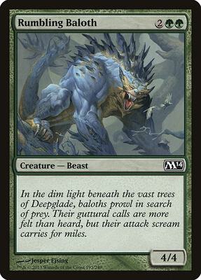 Rumbling Baloth card from Magic 2014 (M14)