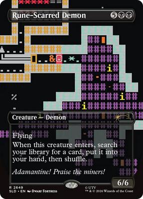 Rune-Scarred Demon card from Secret Lair Drop Series