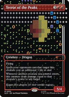 Terror of the Peaks card from Secret Lair Drop Series