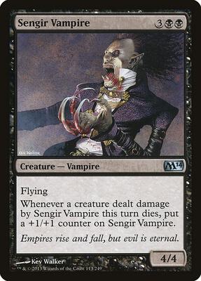 Sengir Vampire card from Magic 2014 (M14)