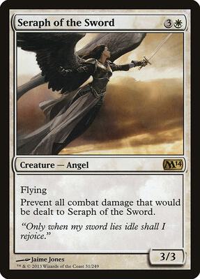 Seraph of the Sword card from Magic 2014 (M14)