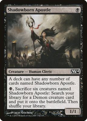 Shadowborn Apostle card from Magic 2014 (M14)