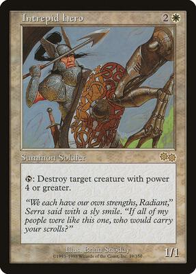Intrepid Hero card from Urza's Saga