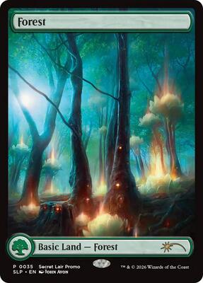 Forest (0035) card from Secret Lair Showdown