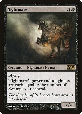Nightmare card from Magic 2014 (M14)